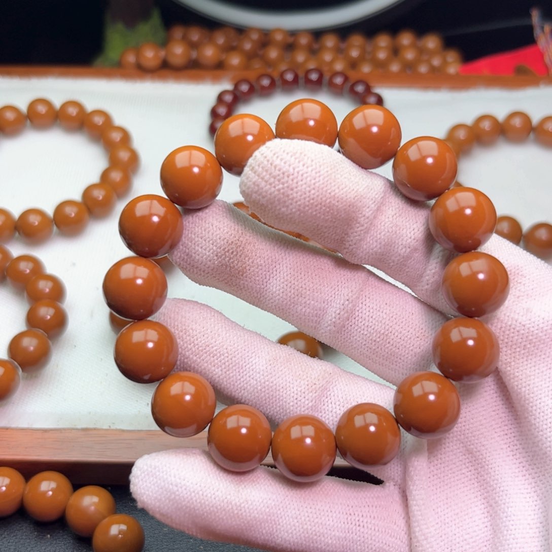 橄榄核手串/手链流**彩1.39铁核精品小孔无补漏