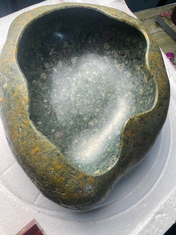 绿梅石桌面鱼缸，水培盆，长33宽28深8.5