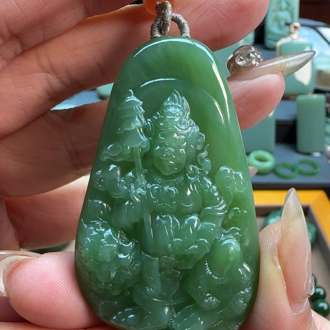 和田玉（碧玉）吊坠(不含链)未镶嵌