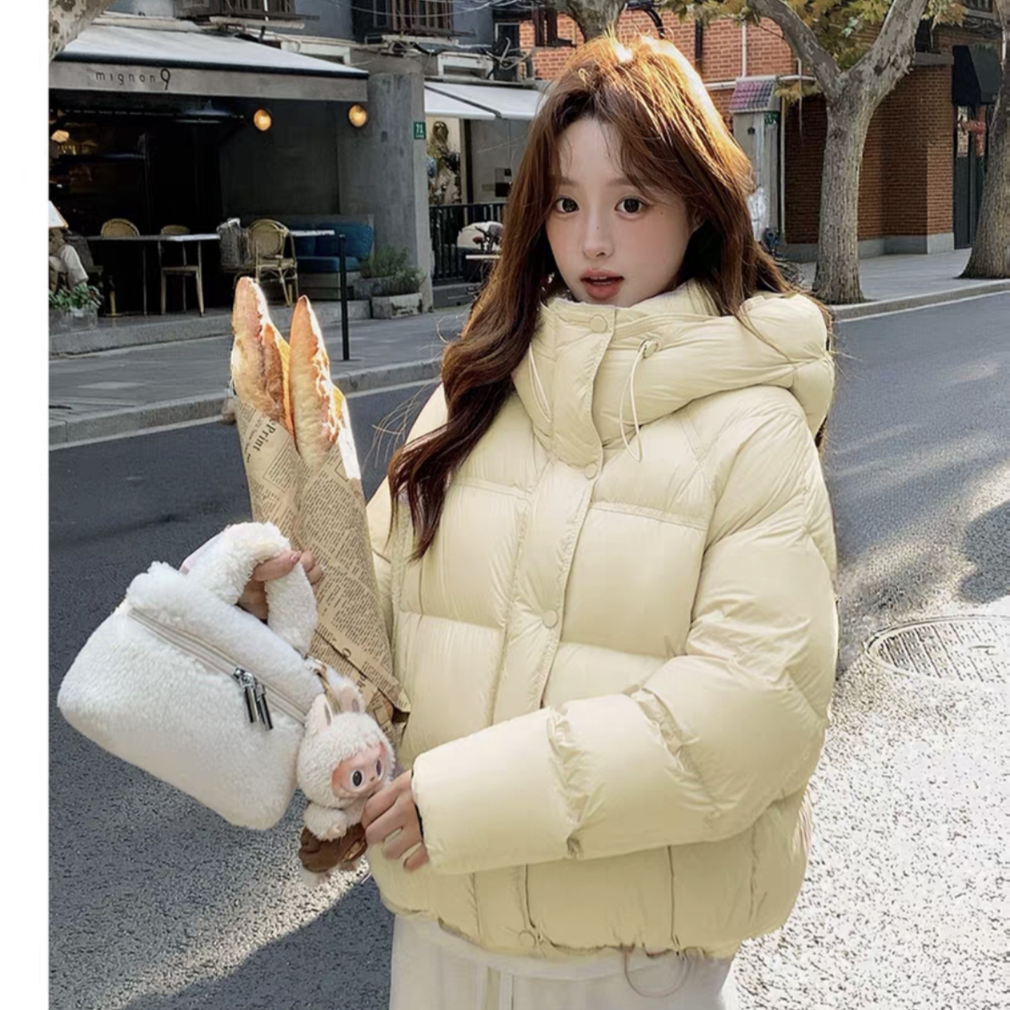 【进口品质】鄂尔2025新款保暖加厚连帽鹅绒羽绒服外套D228阳洋