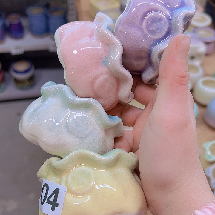 红陶陶瓷花盆当场满12包邮