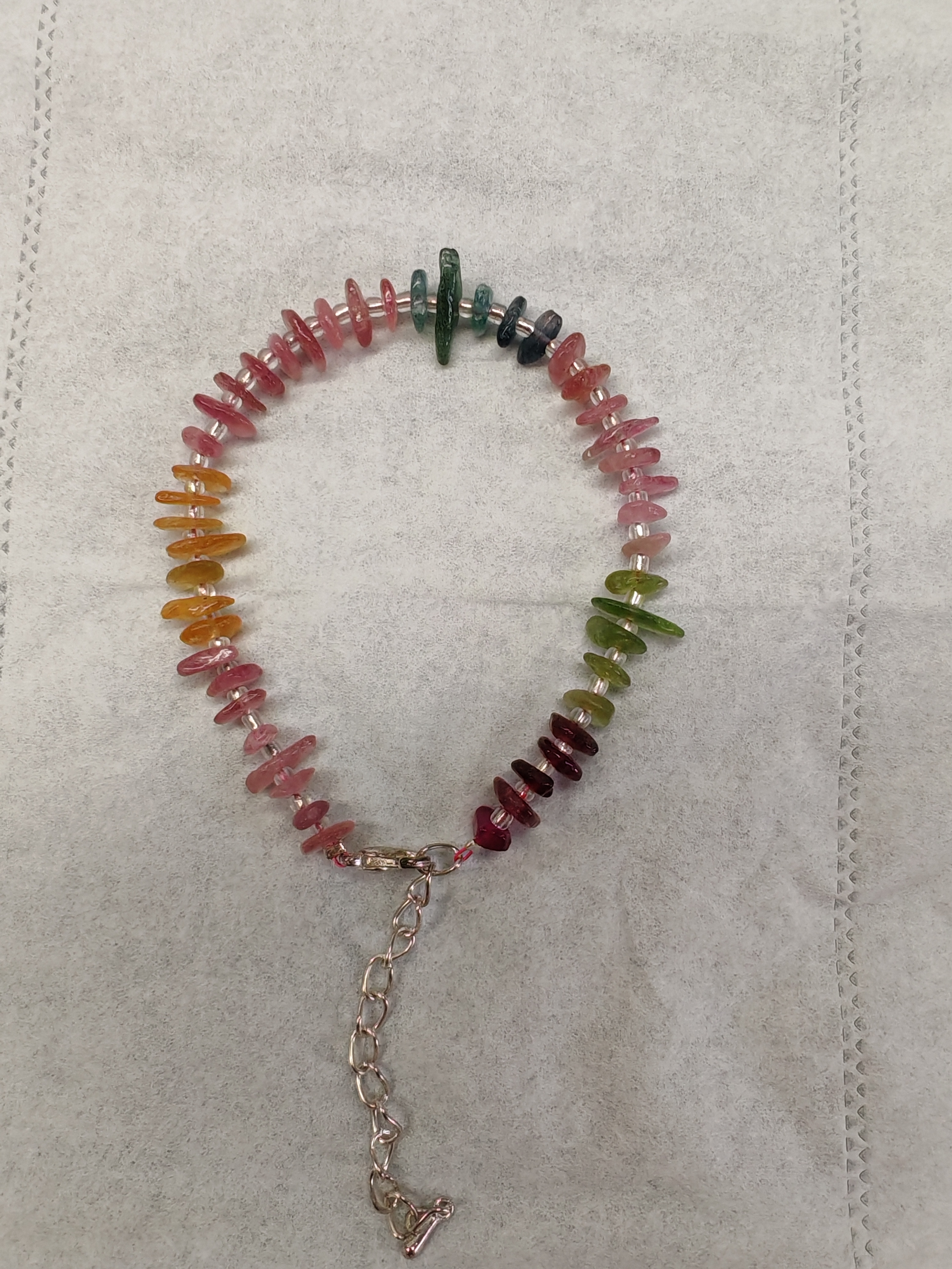 天然碧玺碎石碧玺手串女士