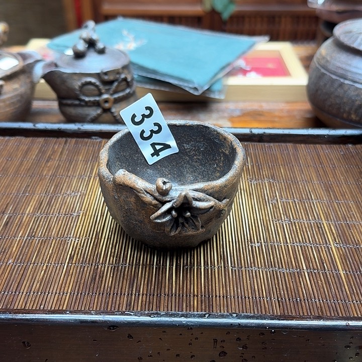 纯手工制作粗陶茶具