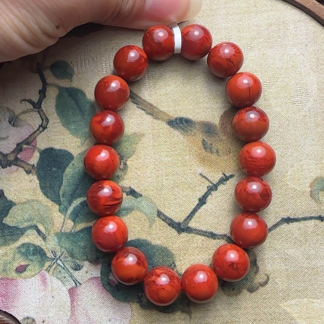 南红玛瑙手串未镶嵌墨***！