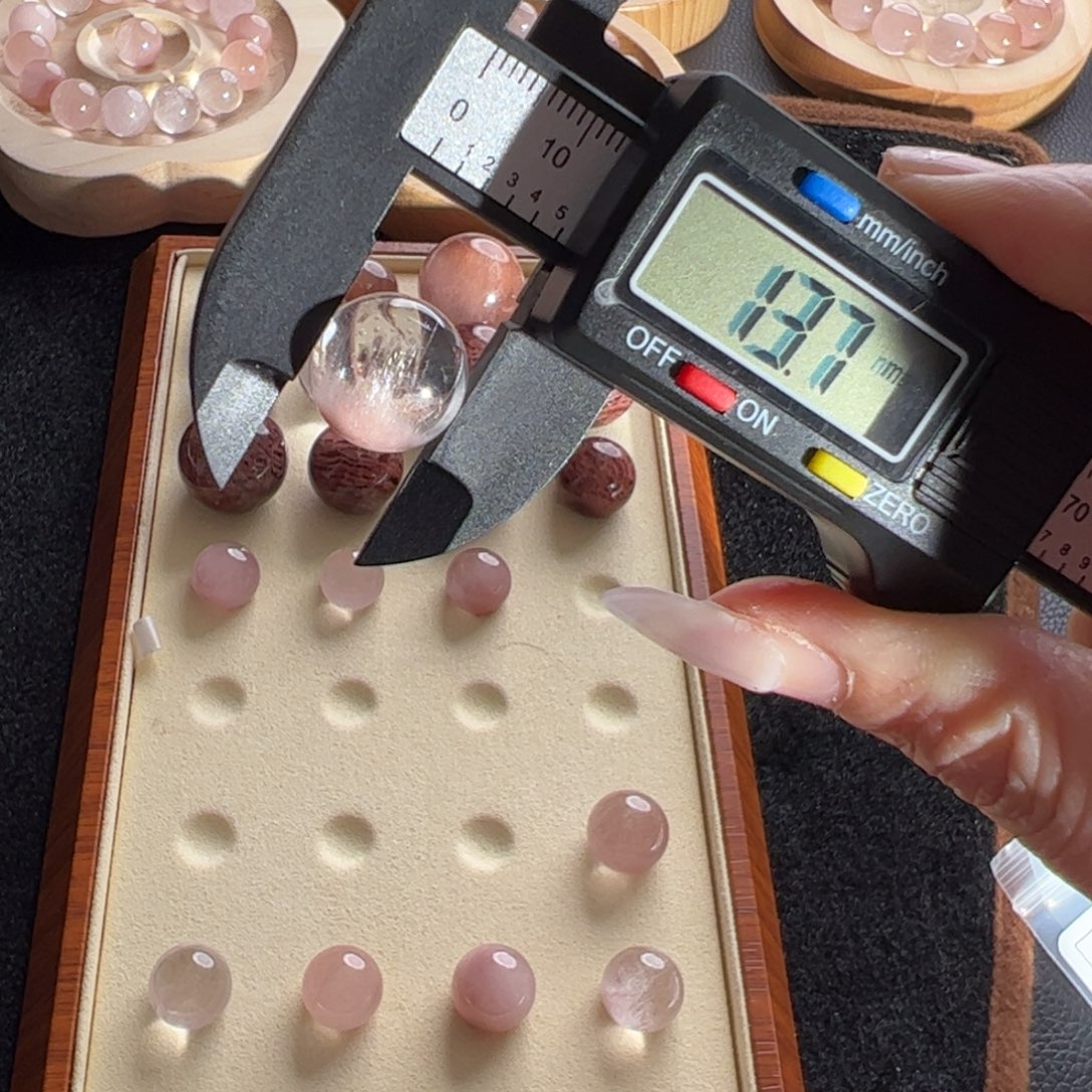 惊***蛰水晶手链未镶嵌13.7m定制通孔不退不换