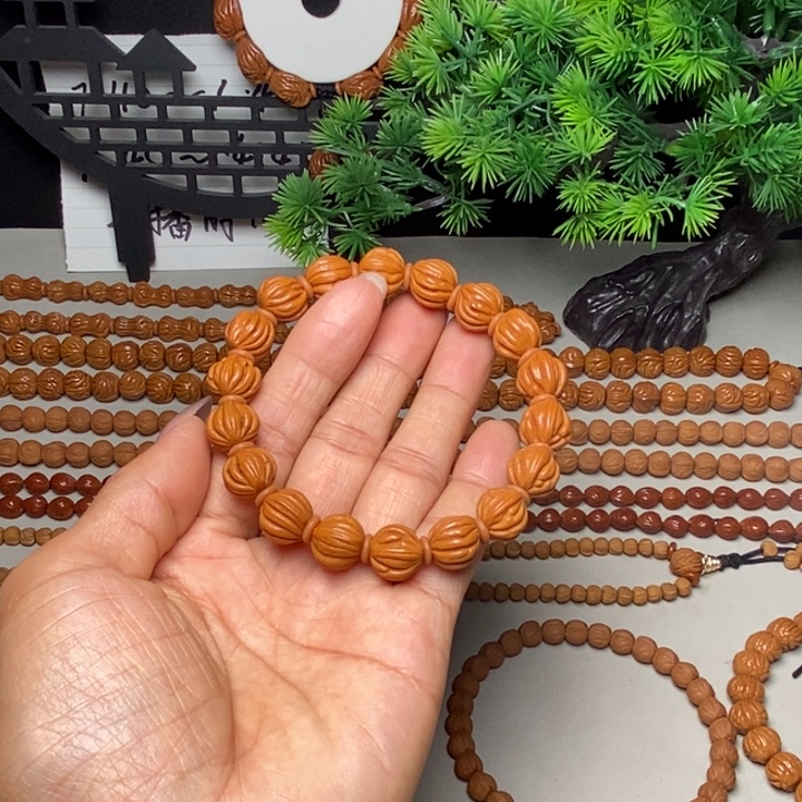 桃核手串佛手通天纹