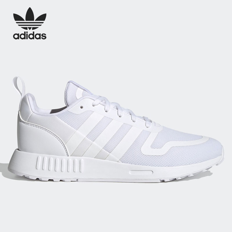 adidas运动舒适织物透气低帮 跑步鞋 男女同款 白色 FZ3439