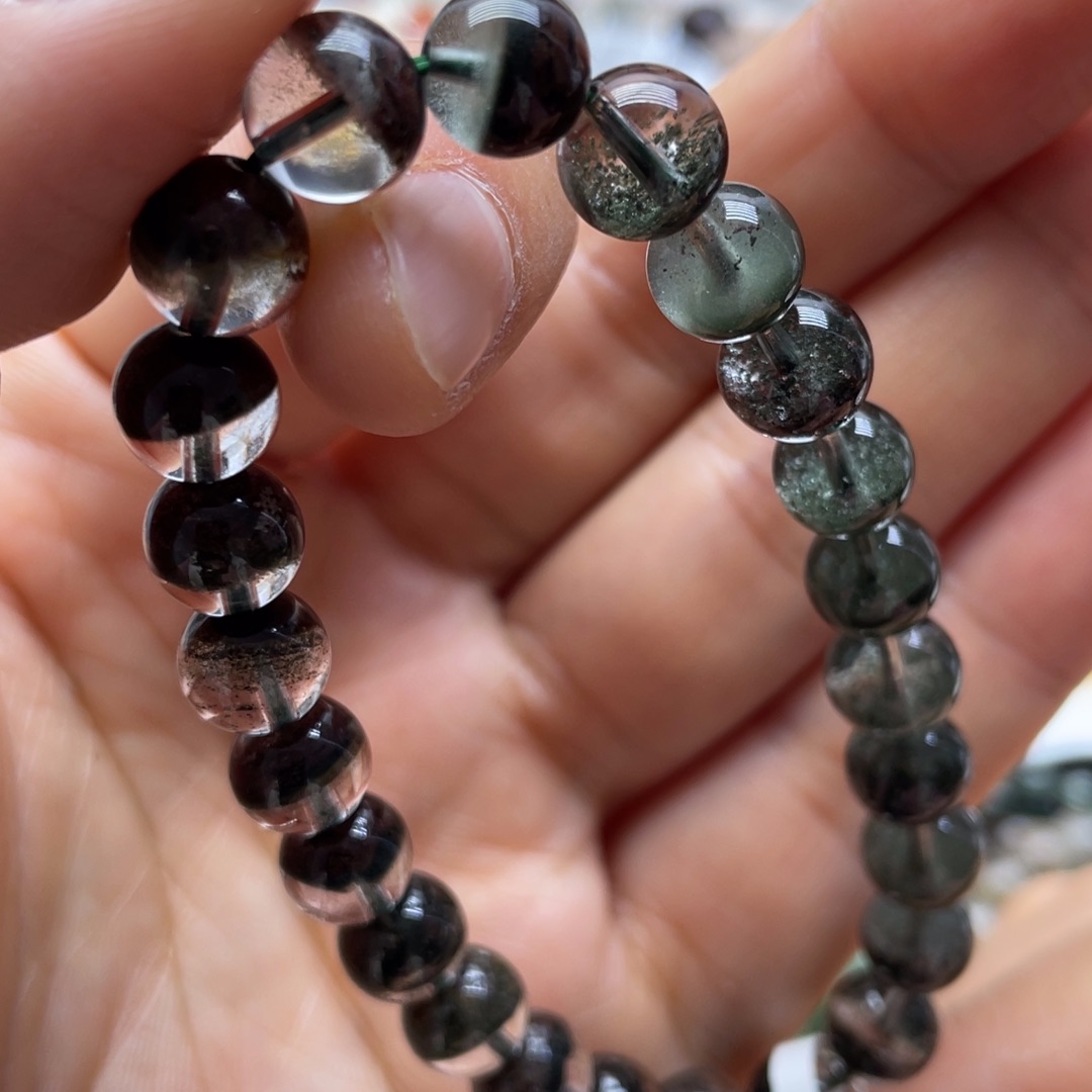 未镶嵌手链水晶绿幽灵