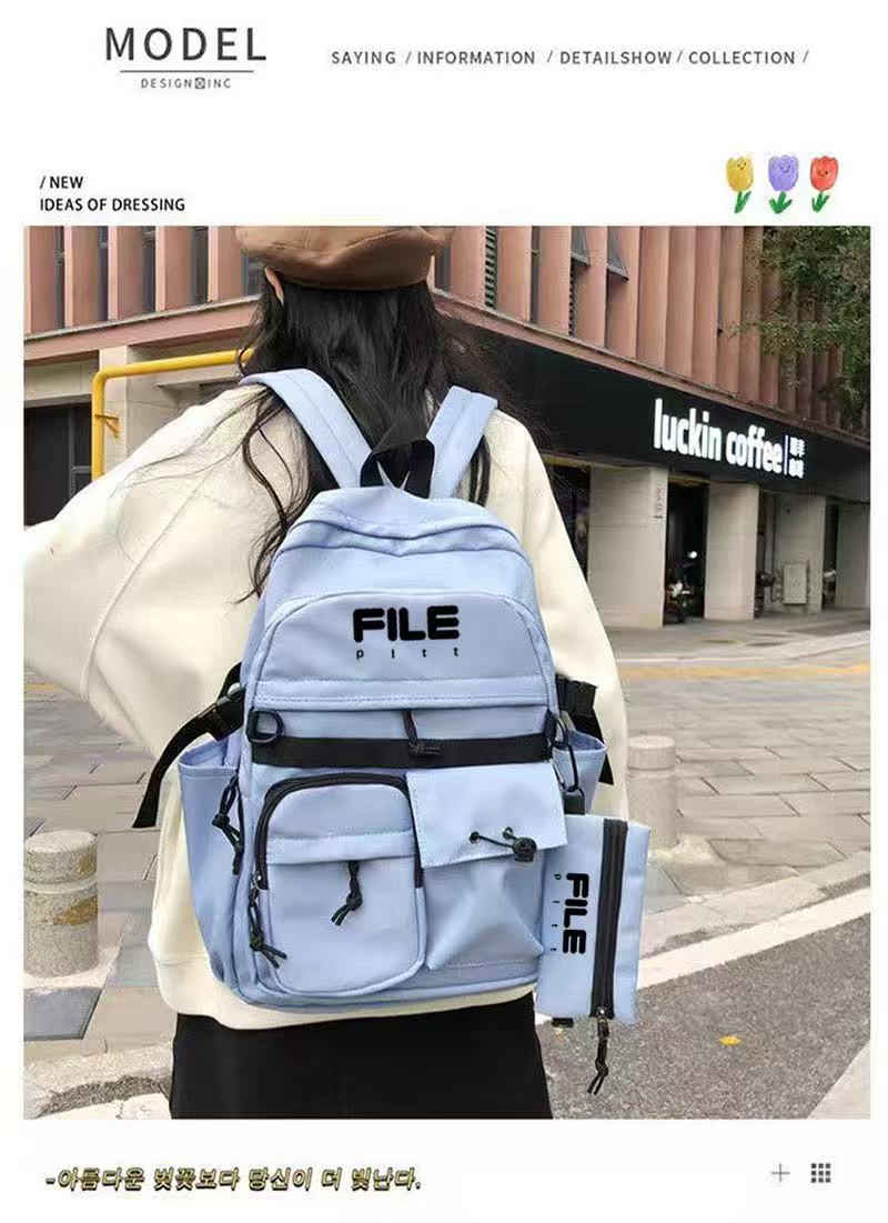 【FILE Pltt】大容量减负护脊双肩包户外旅行包日常通勤书包803