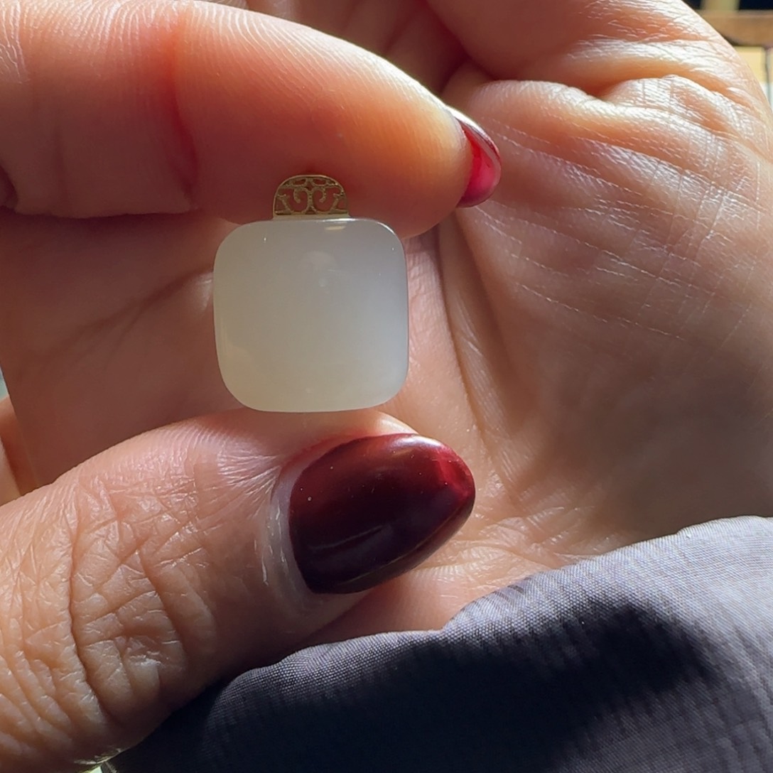 和田玉颈饰18K金镶嵌?*?