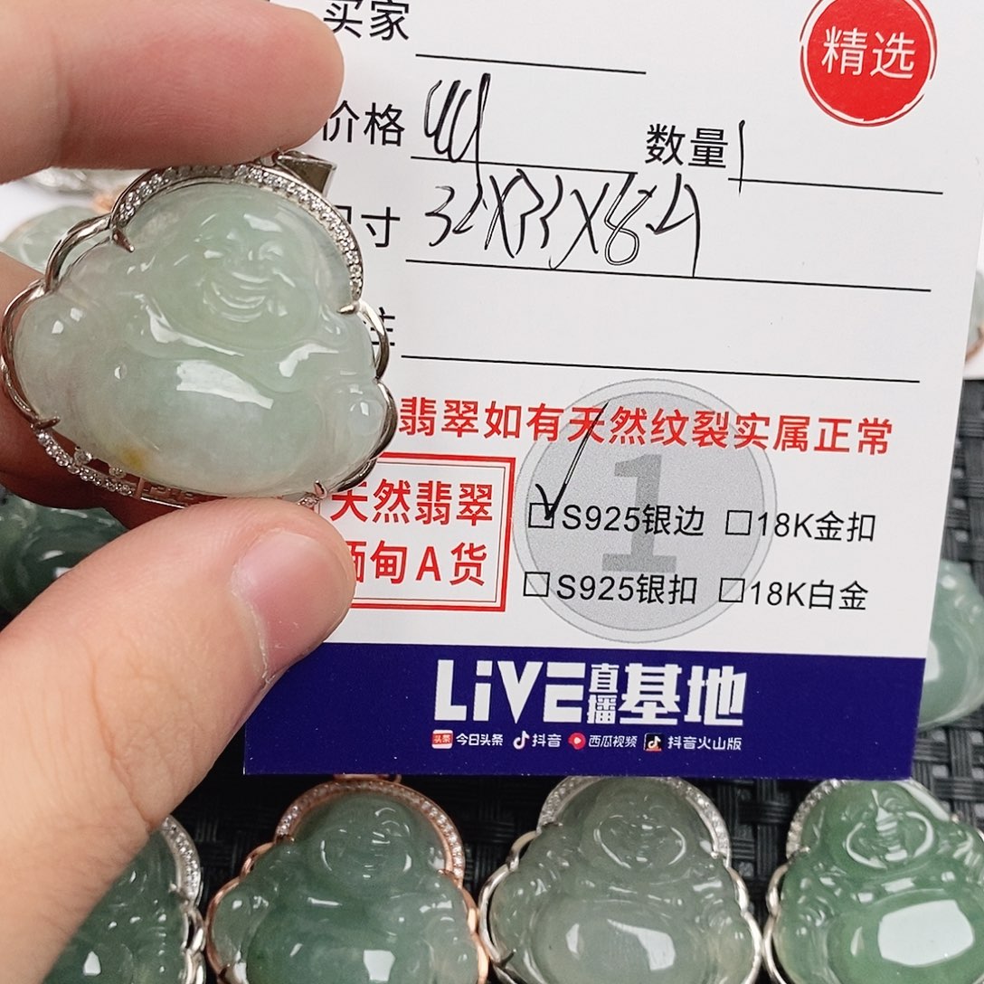 翡翠银S925镶嵌颈饰