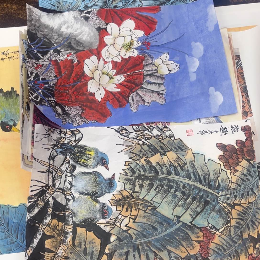 国画米*多绘画王老师作品70.45