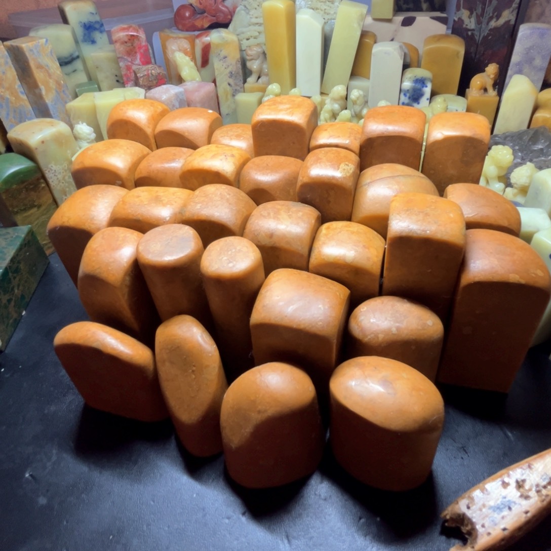 青田石青田封门黄冻印章30个2.5-3.9