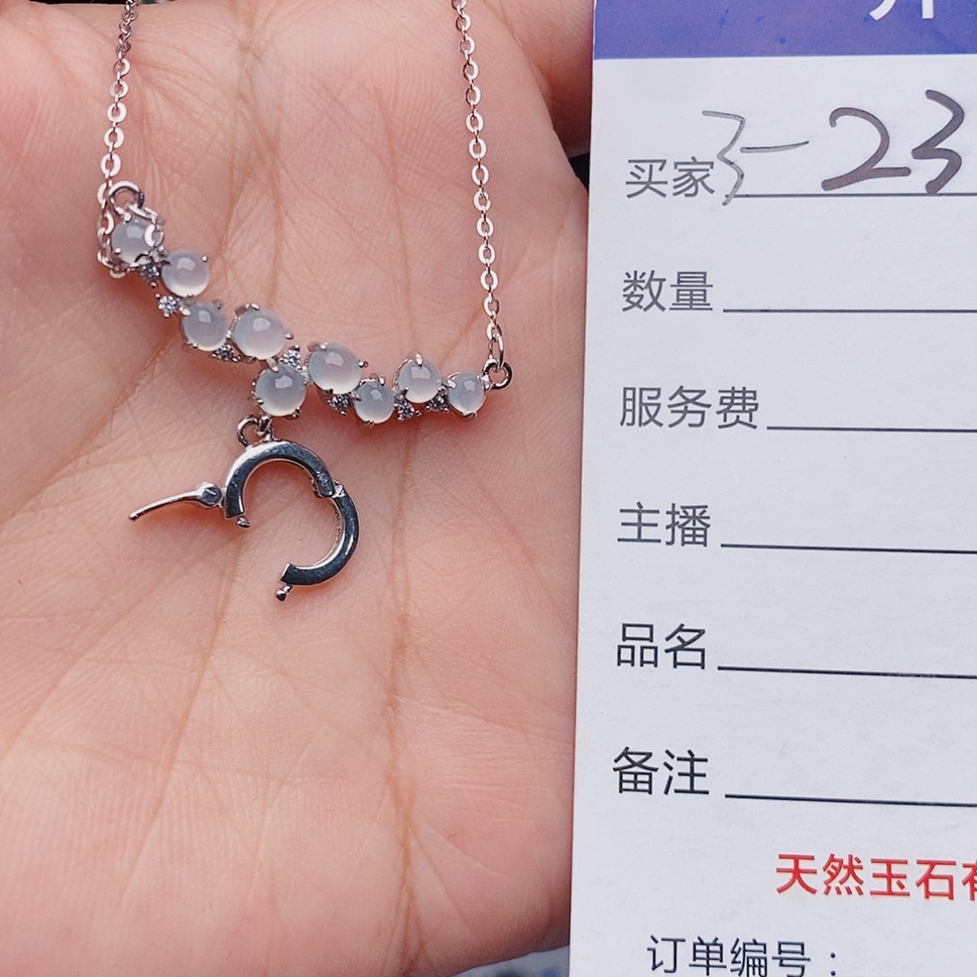 翡翠戒指银S925镶嵌戒指