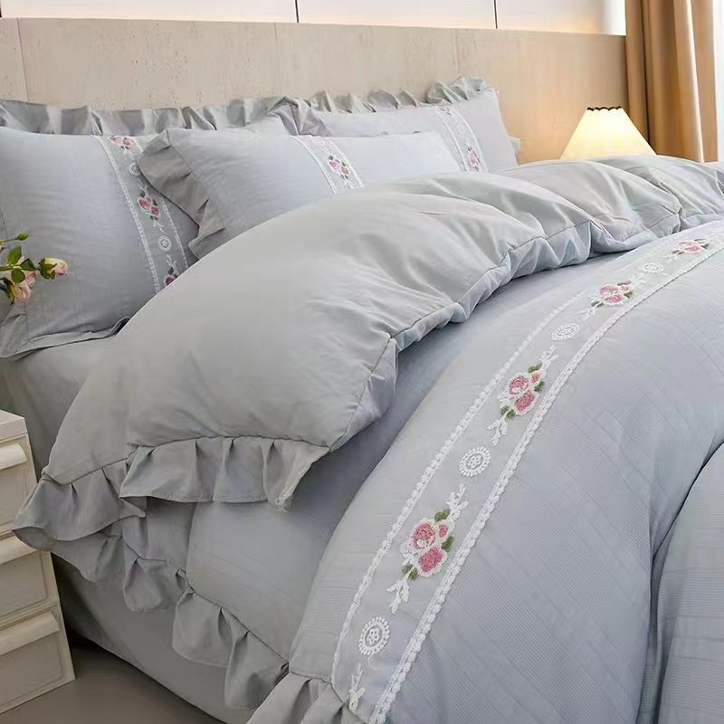 【绣花被套】100支多件套夏季秋冬季轻奢双层加厚高档简约被套