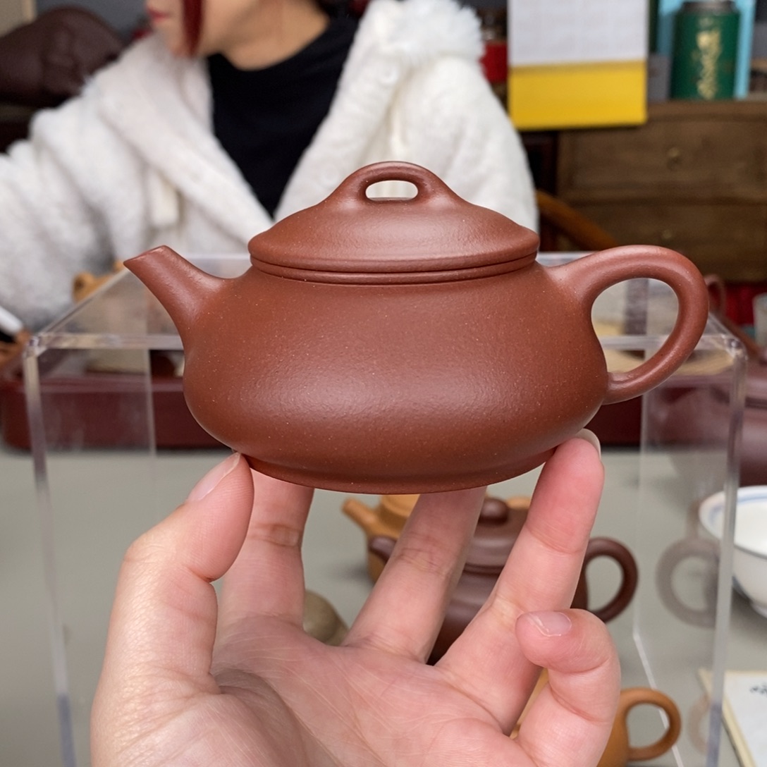 紫砂茶壶喜瓢羊角山150cc半手
