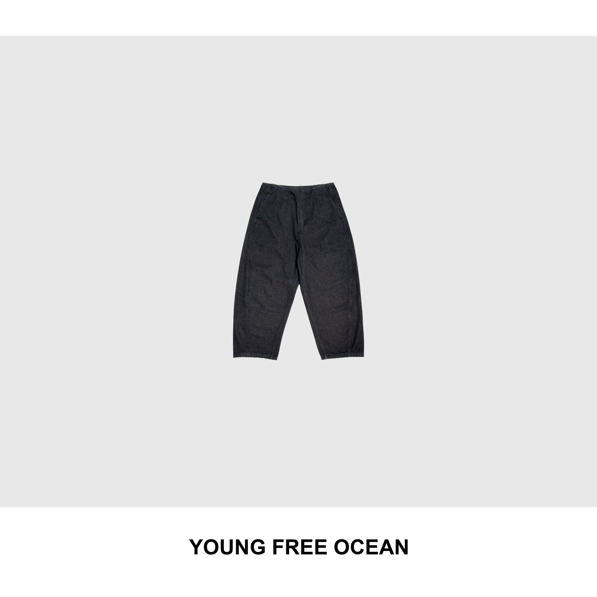 YOUNG FREE OCEAN2025秋冬款 抓毛绒九分山本牛仔裤