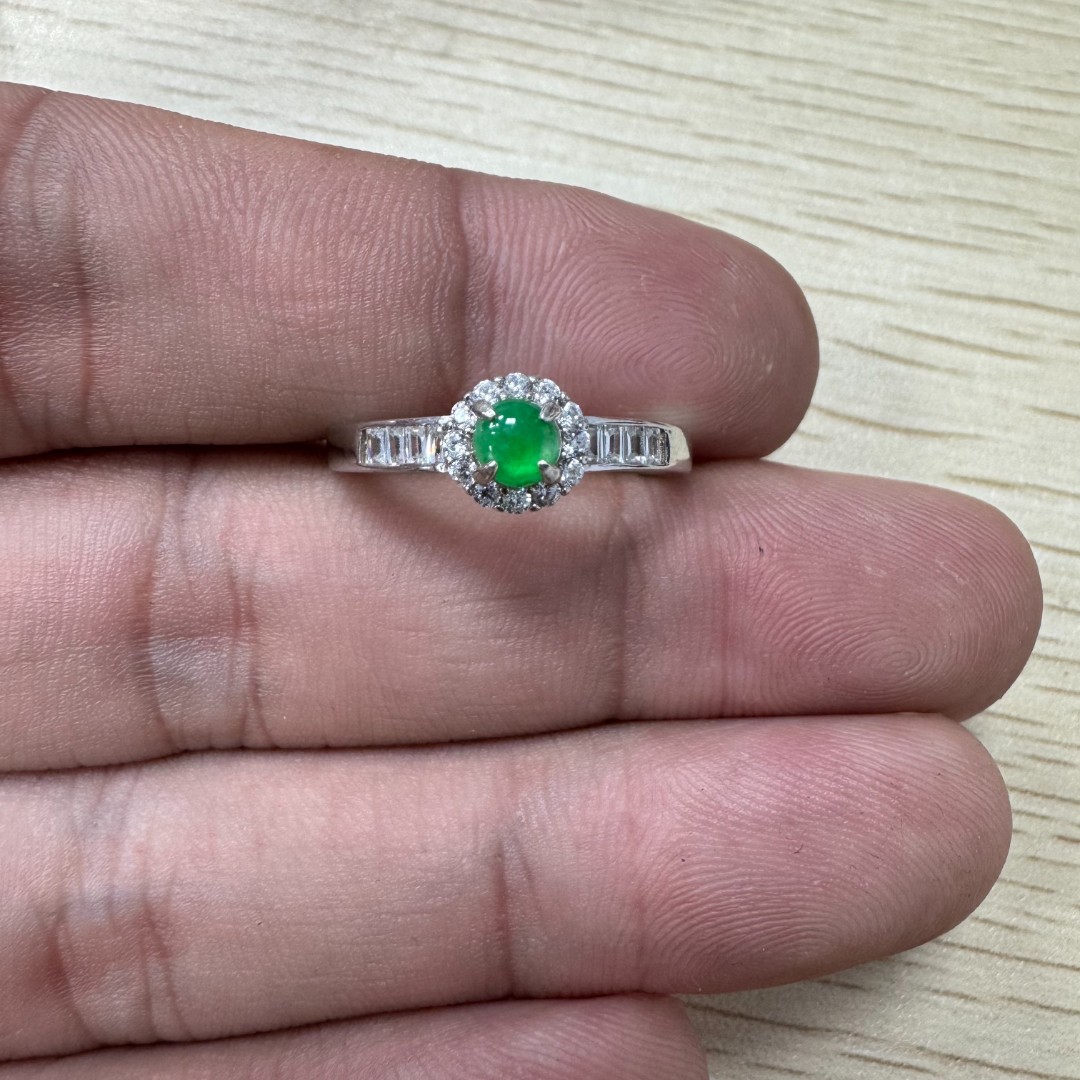 定制翡翠蛋面戒指镶嵌14