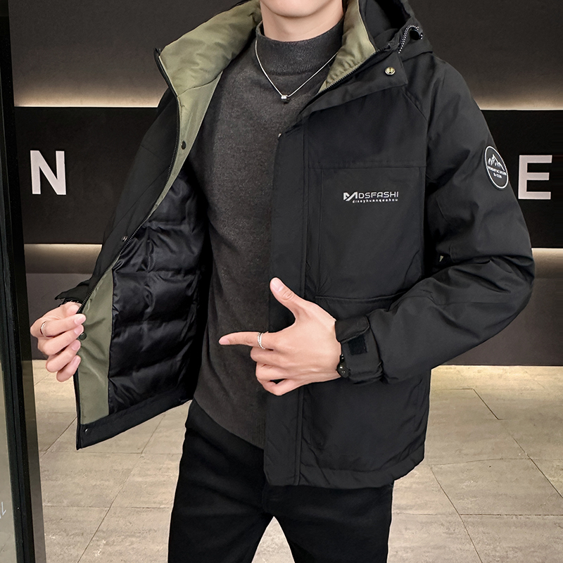 冬季御寒锁温防寒服男防风防水保暖棉衣新款连帽外套男加厚棉服潮