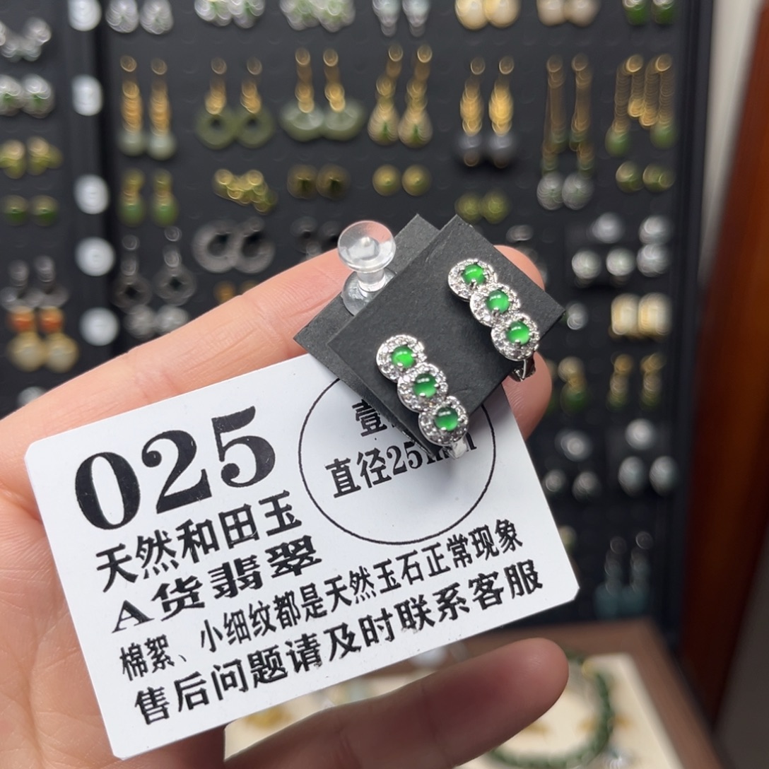 翡翠未镶嵌耳饰翡翠025