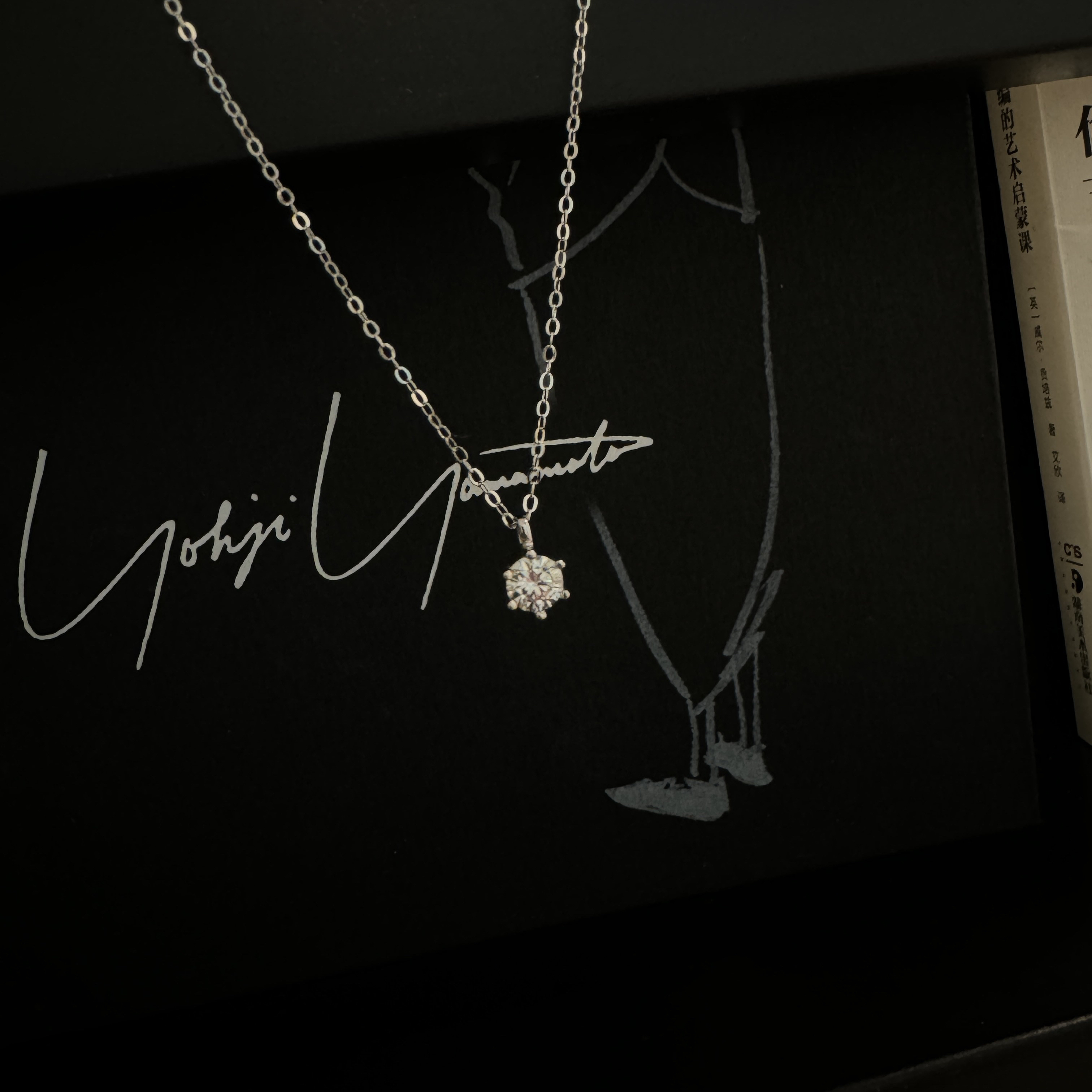 坠链均925银 坠链均925银 SS定制【六爪单钻项链】轻奢时尚小众饰品