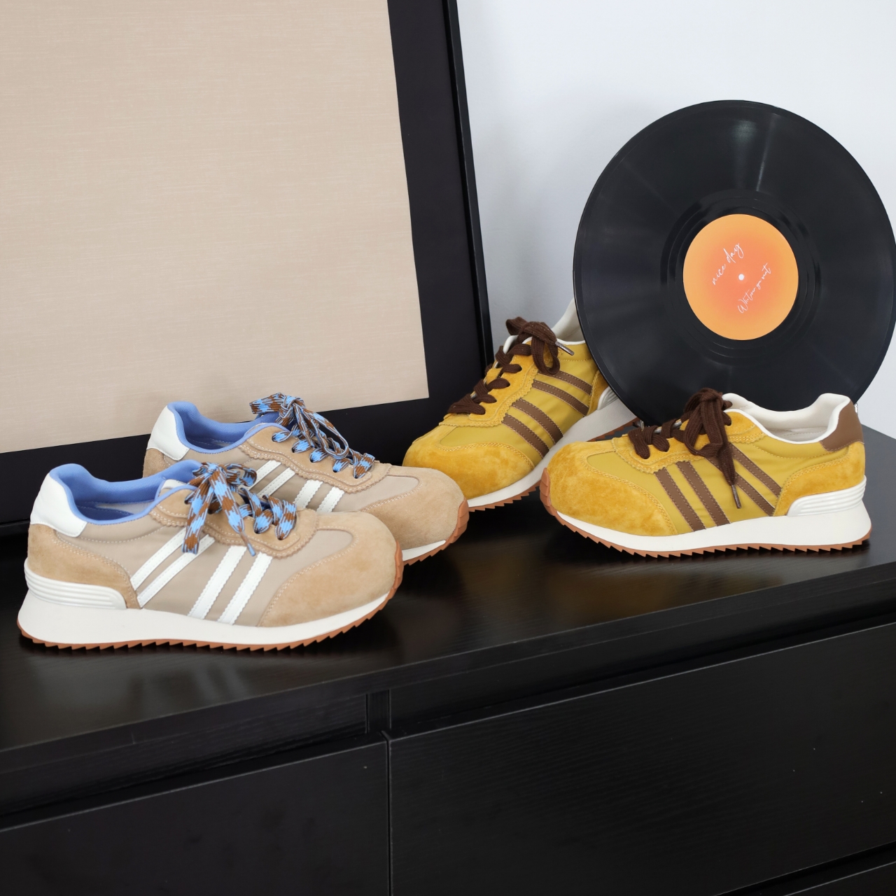 L66 | 欧美复古--2025年春夏新款胖头厚底阿甘鞋百搭女鞋