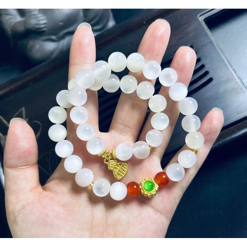 七彩菩提果双圈手串9.6mm-A11