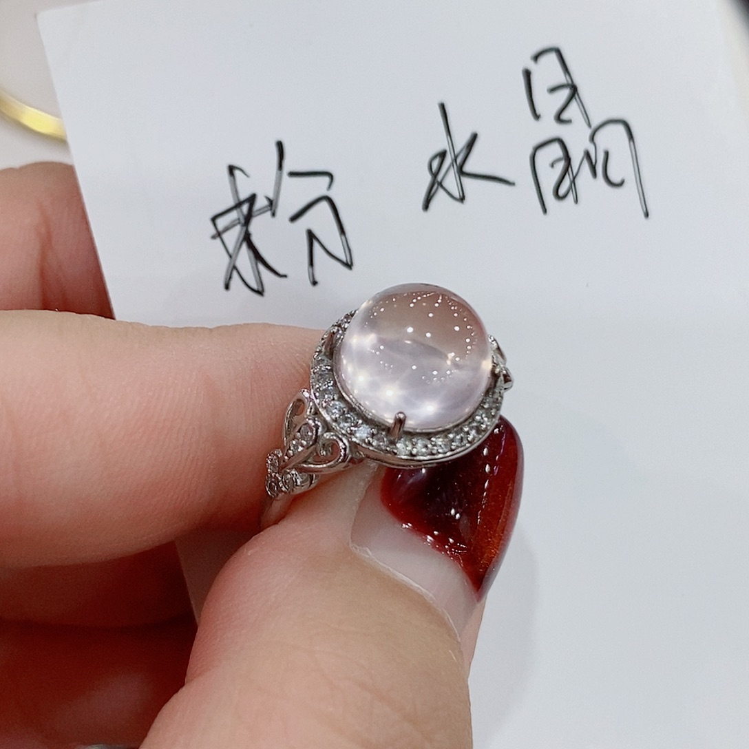 银S925镶嵌蛇纹石玉戒指