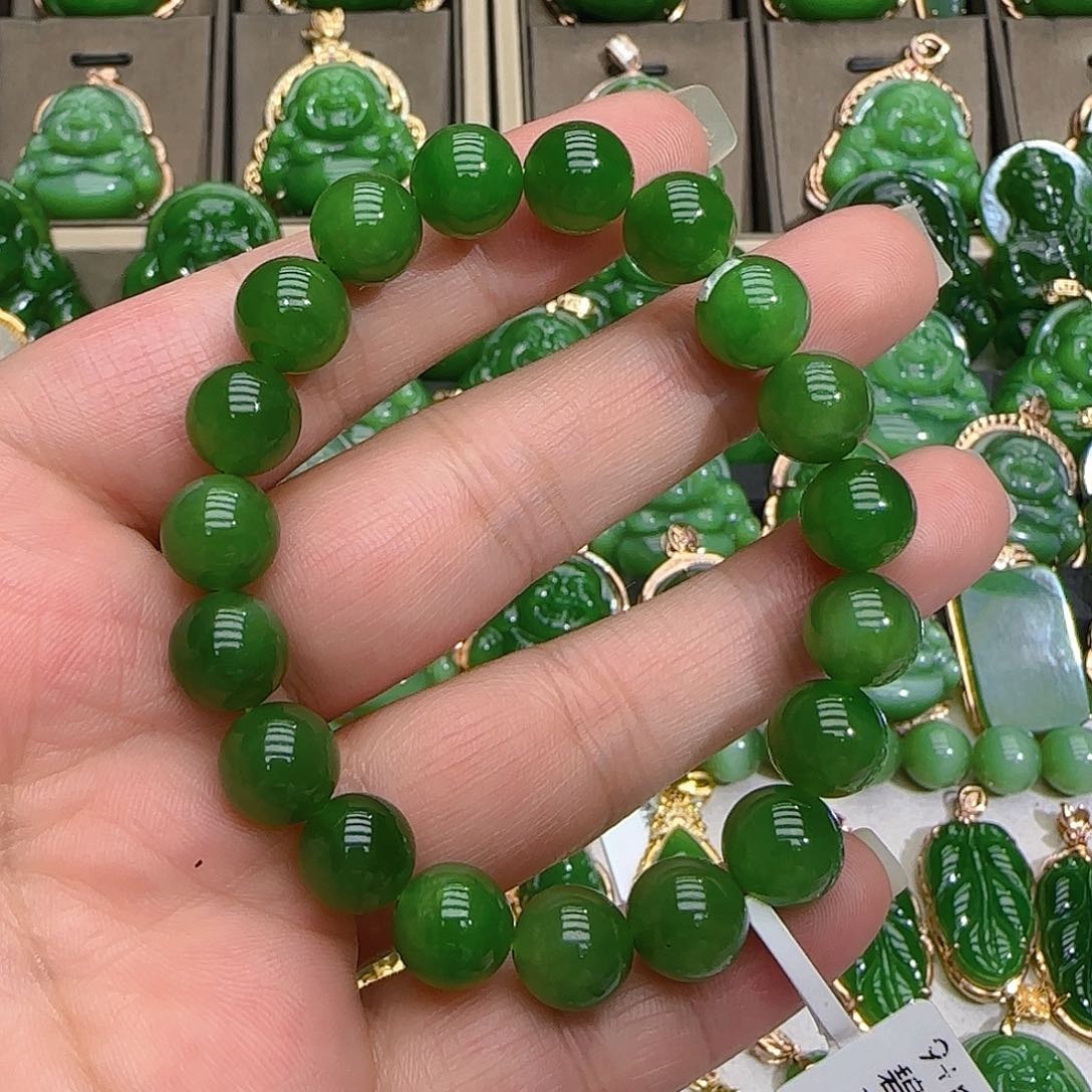 和田玉（碧玉）手链未镶嵌