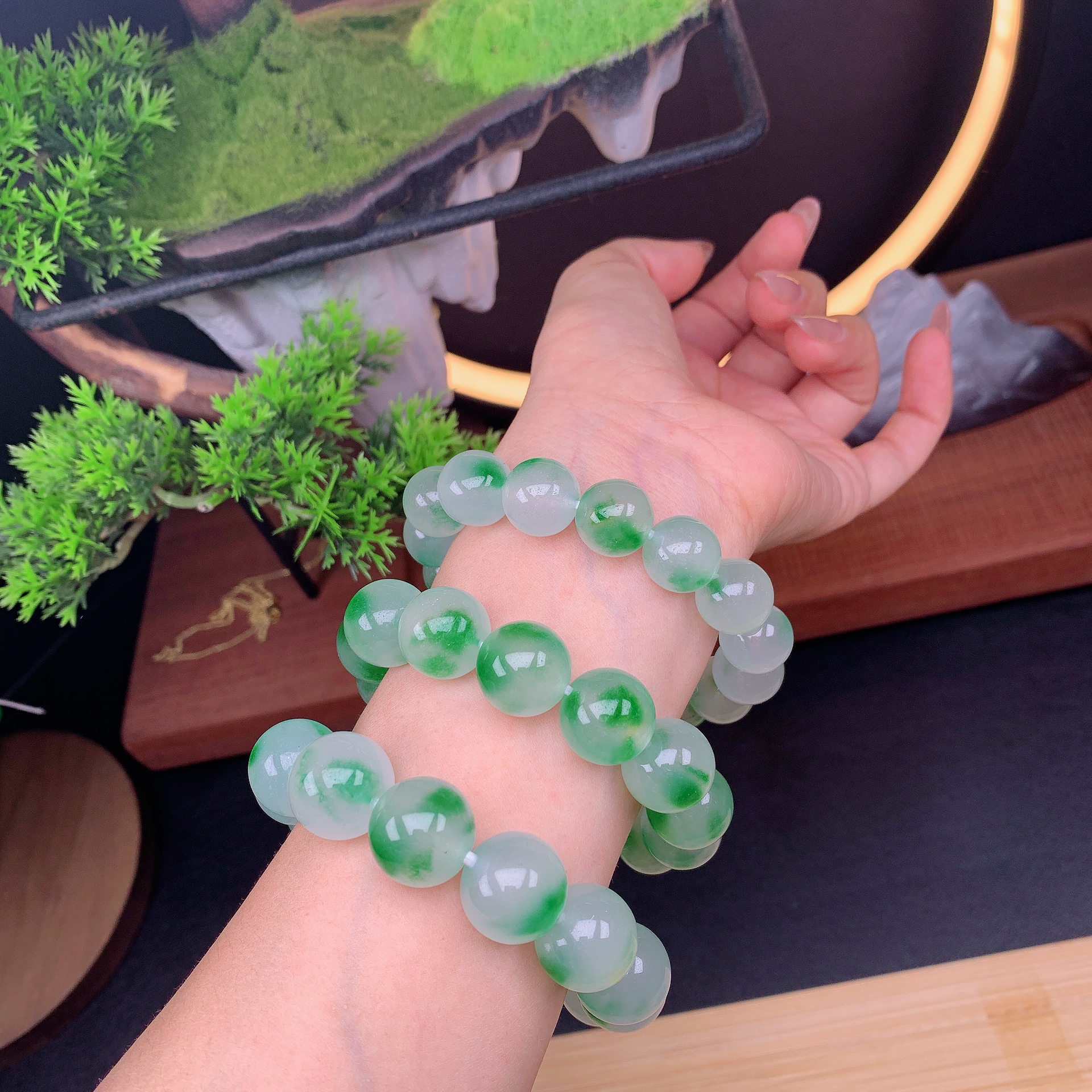 天然缅A翡翠飘绿专属链接（拍多大发多大 下单注意尺寸 颗数）