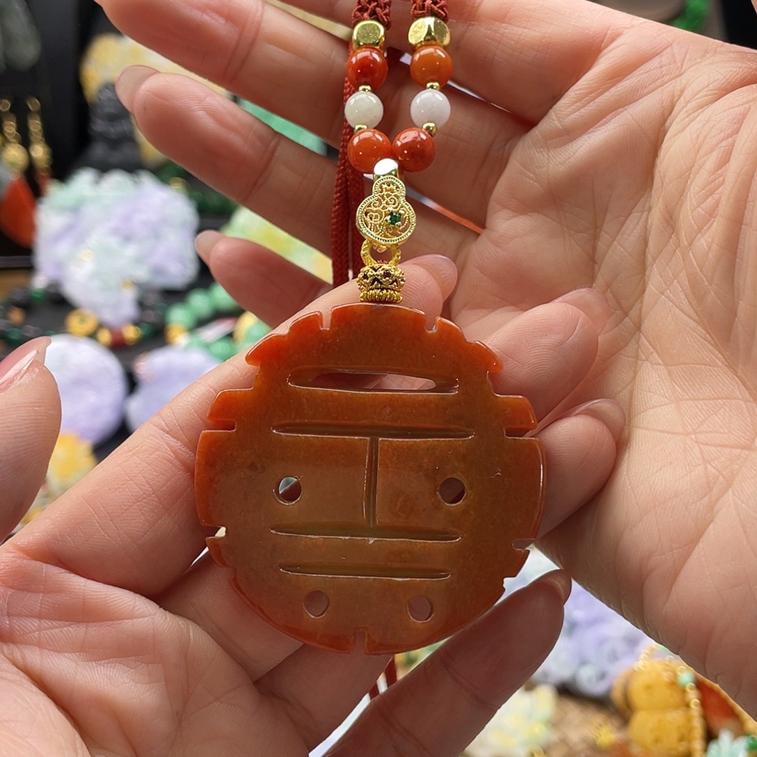 翡翠未镶嵌颈饰代编织