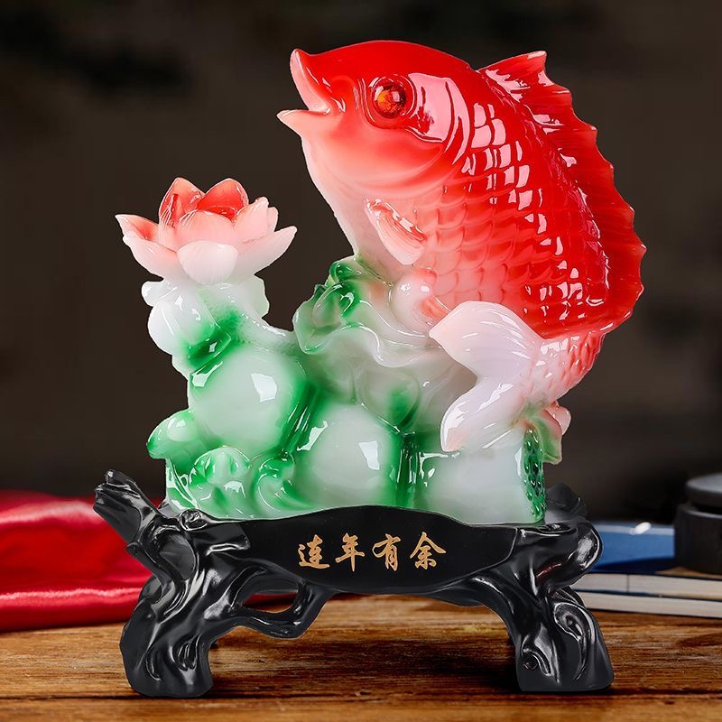 YW（莲花鲤鱼）连年有余家居摆件