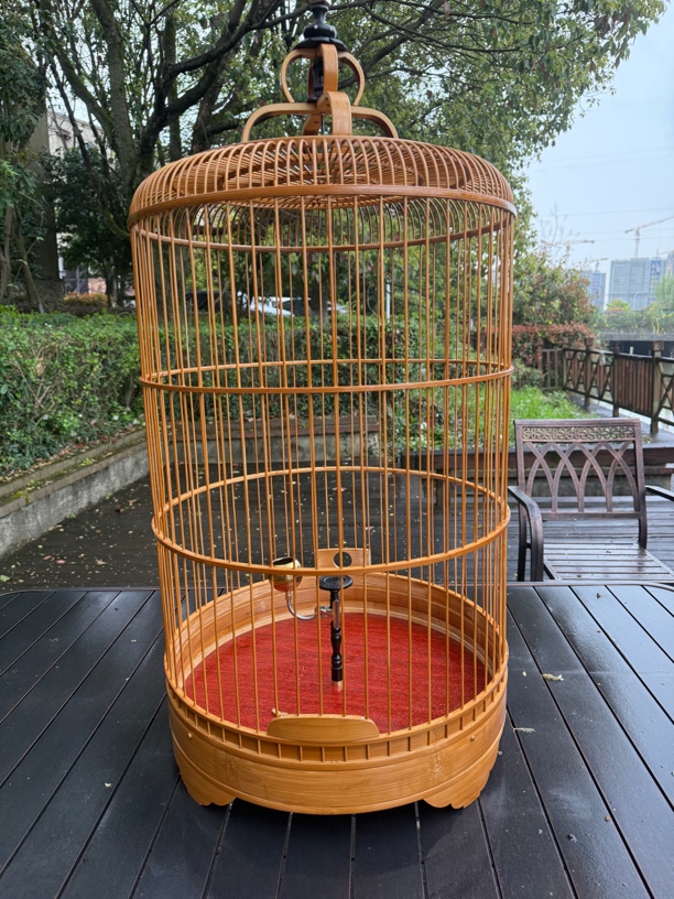 精品大号皮料笼精品笼直径47公分高度72公分乌木葫芦站台铜上台杯