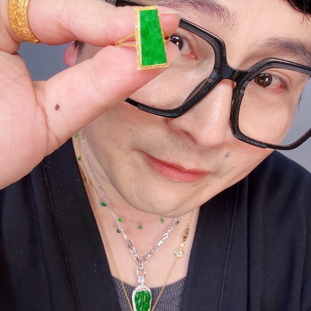 翡翠颈饰18K金镶嵌冷*一个