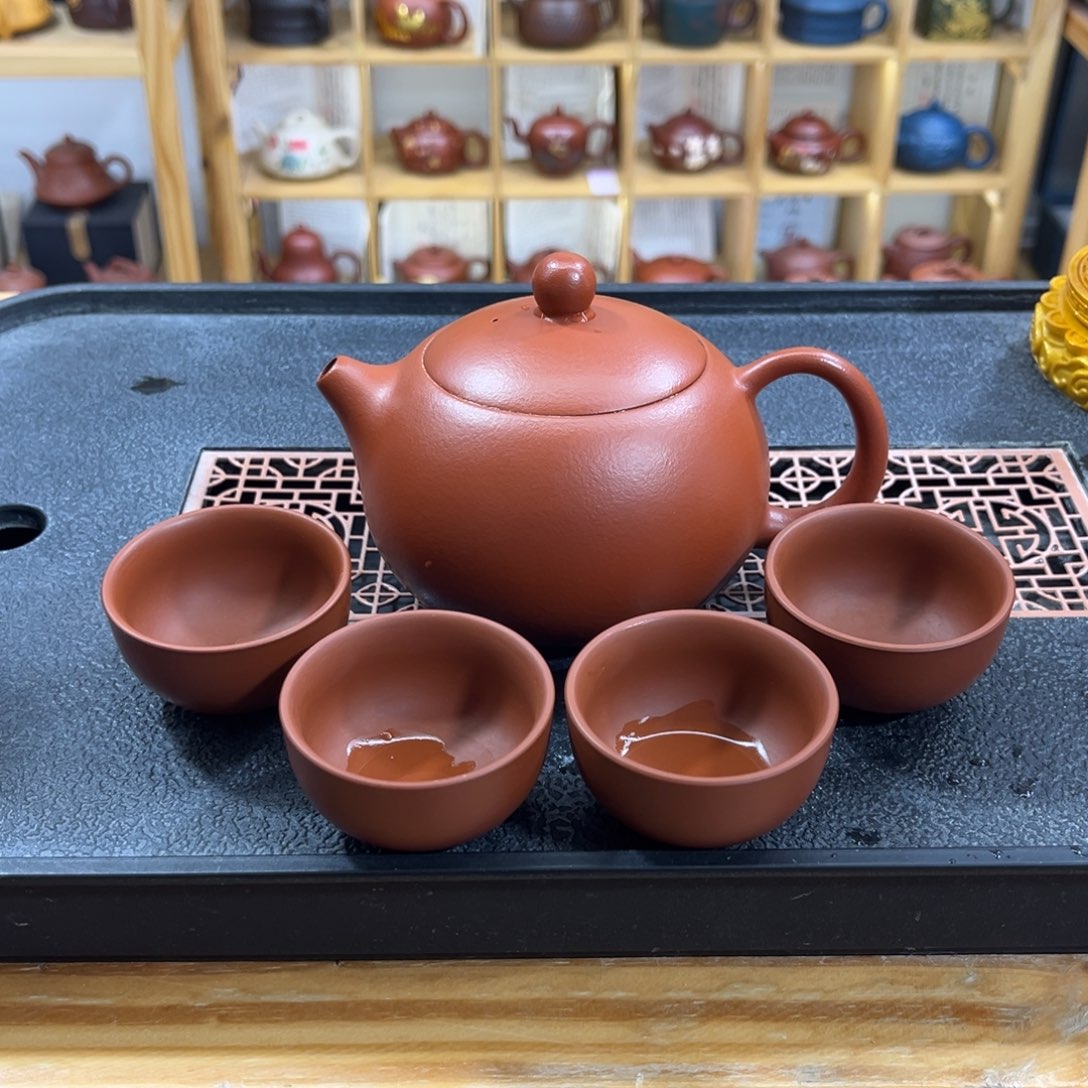 紫砂紫砂胖西施（一壶四杯）