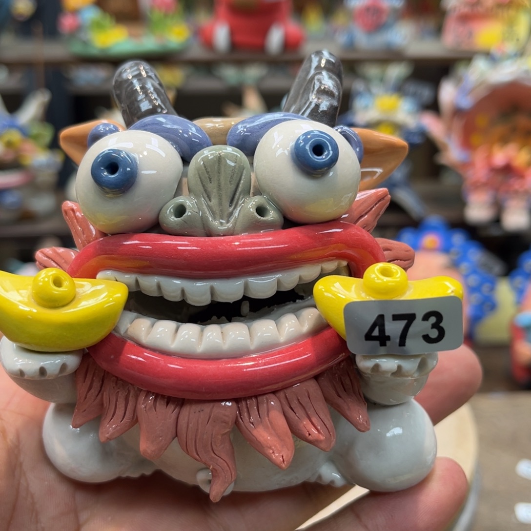 陶瓷纯手工抽象陶瓷摆件473