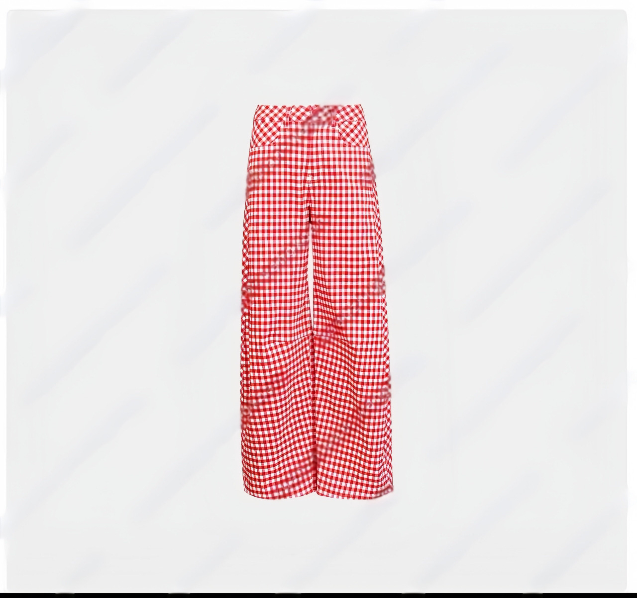 【璇致物】芬兰格子U型裤休闲裤春夏时尚宽松休闲长裤女装夏季42134