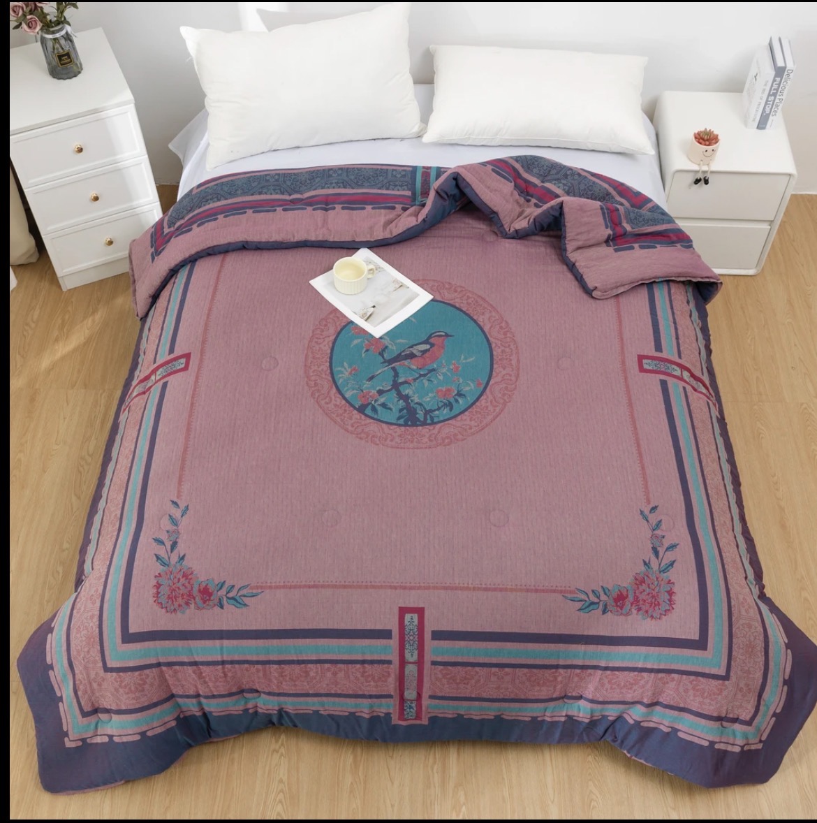 【喜鹊登梅被子】2.0M*2.3M双层纱高端A类亲肤透气可机洗