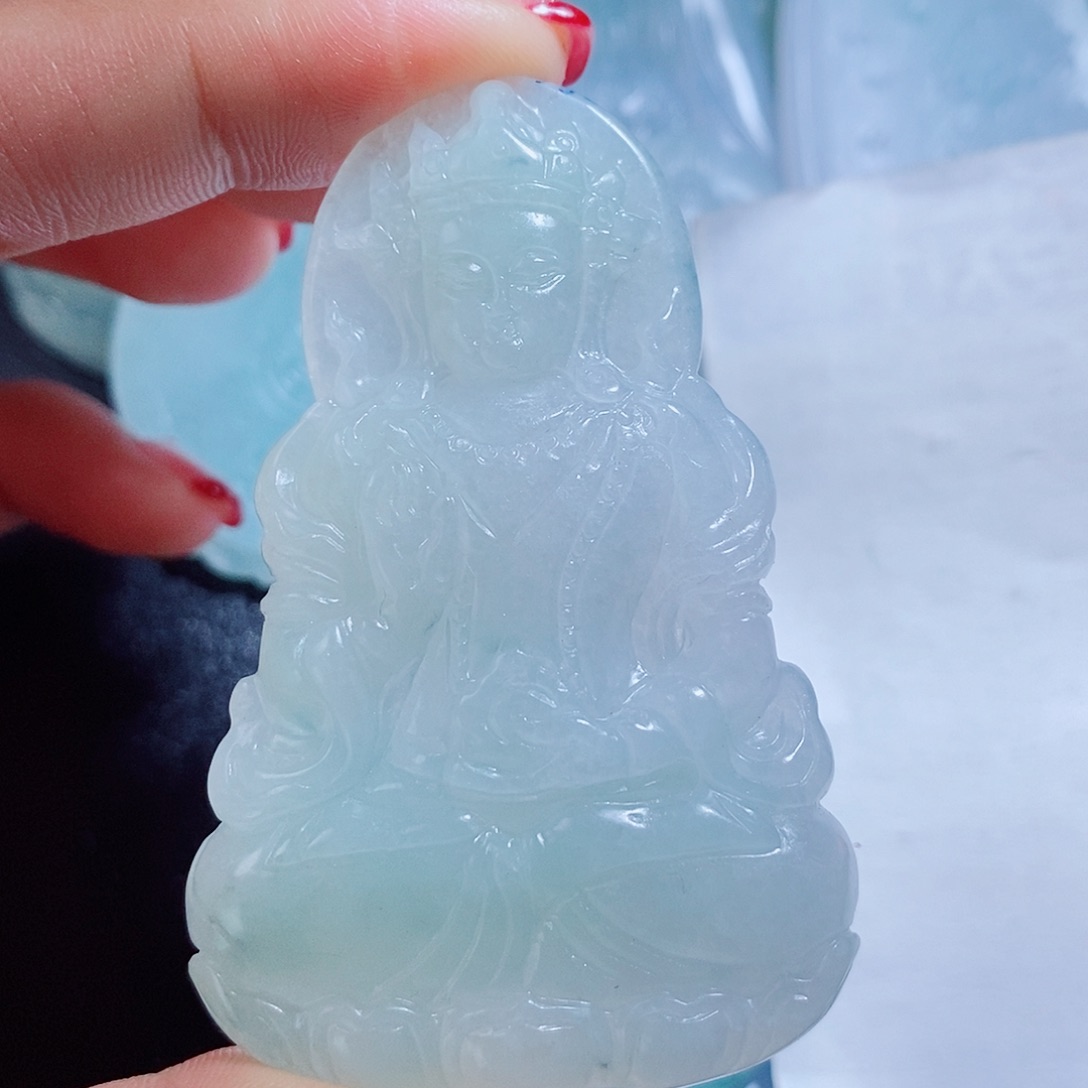 定制翡翠未镶嵌毛货不支持退换货，付款后确认抛光