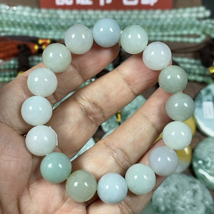 【闪购商品】翡翠颈饰未镶嵌玉手链翡翠玉卡12.5