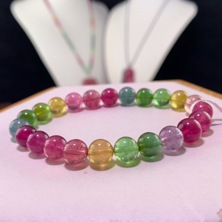 双色碧玺手链未镶嵌