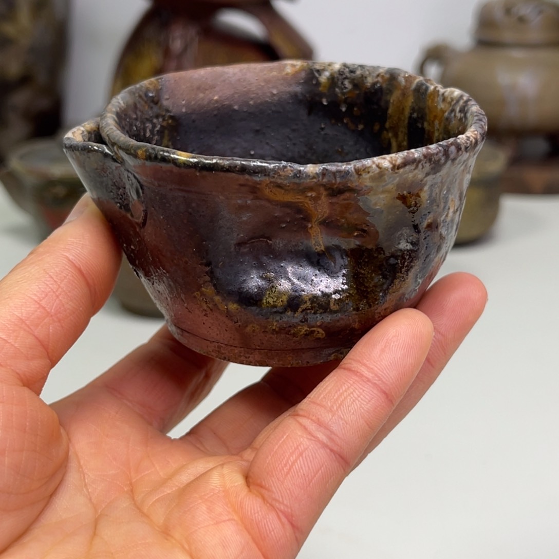 备前烧作品（陶古造 底部有磕