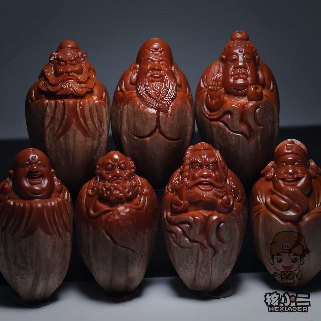 《群仙会》纯手工雕刻·留原皮包衣群仙会！不凡本工作品！同树料爆红！