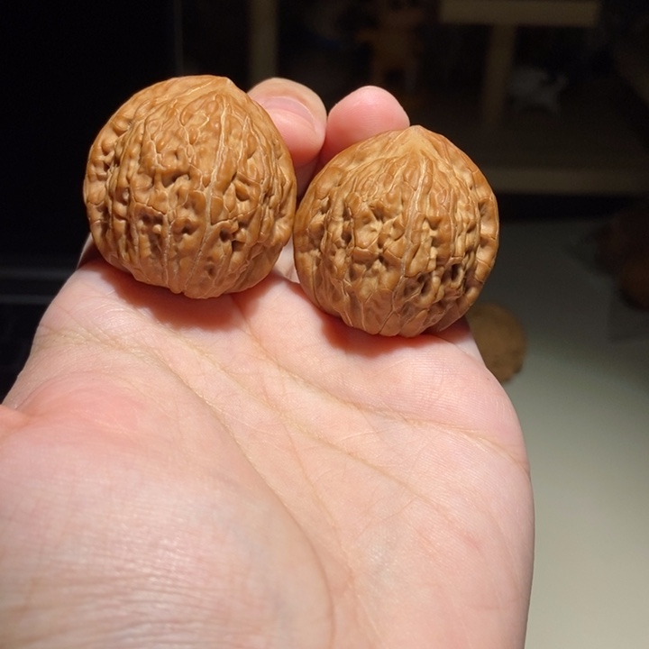 吊坠文玩核桃原桩铁锤妹妹33尺橘红皮