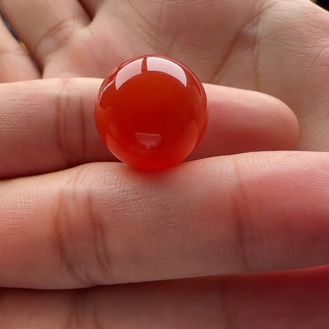 南红玛瑙未镶嵌圆珠15.5