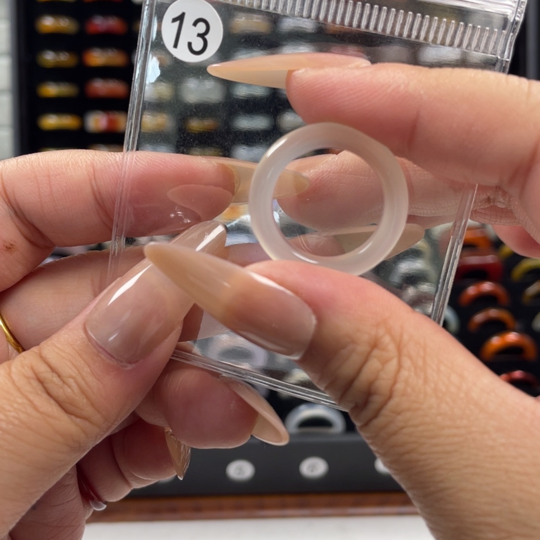 玛瑙/玉髓未镶嵌戒指13号港码16直径17.5