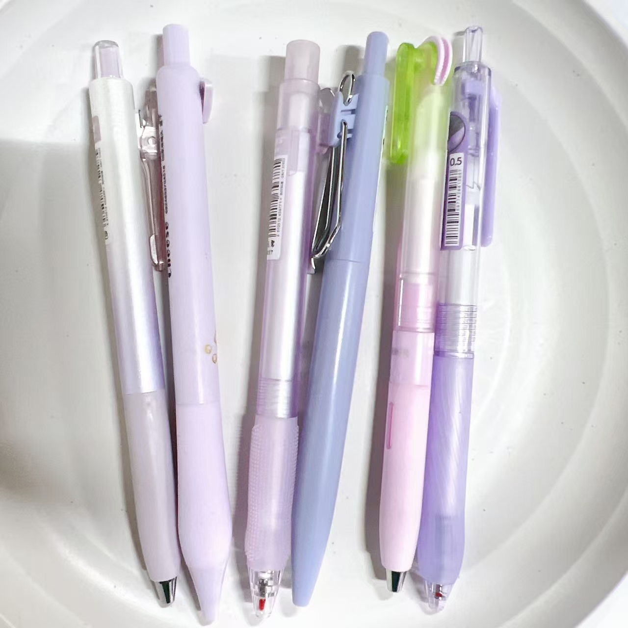 【黑墨-6支】A18紫杆渐变低重心小钢丝芝士知心 ,掉封蜡不售后