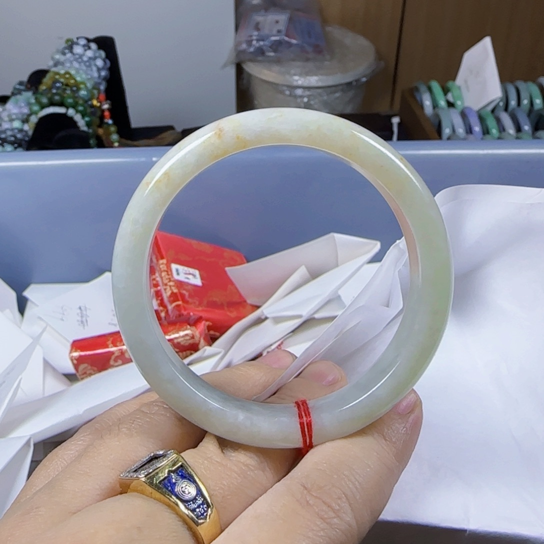 翡翠手镯未镶嵌桂花糕特价手镯