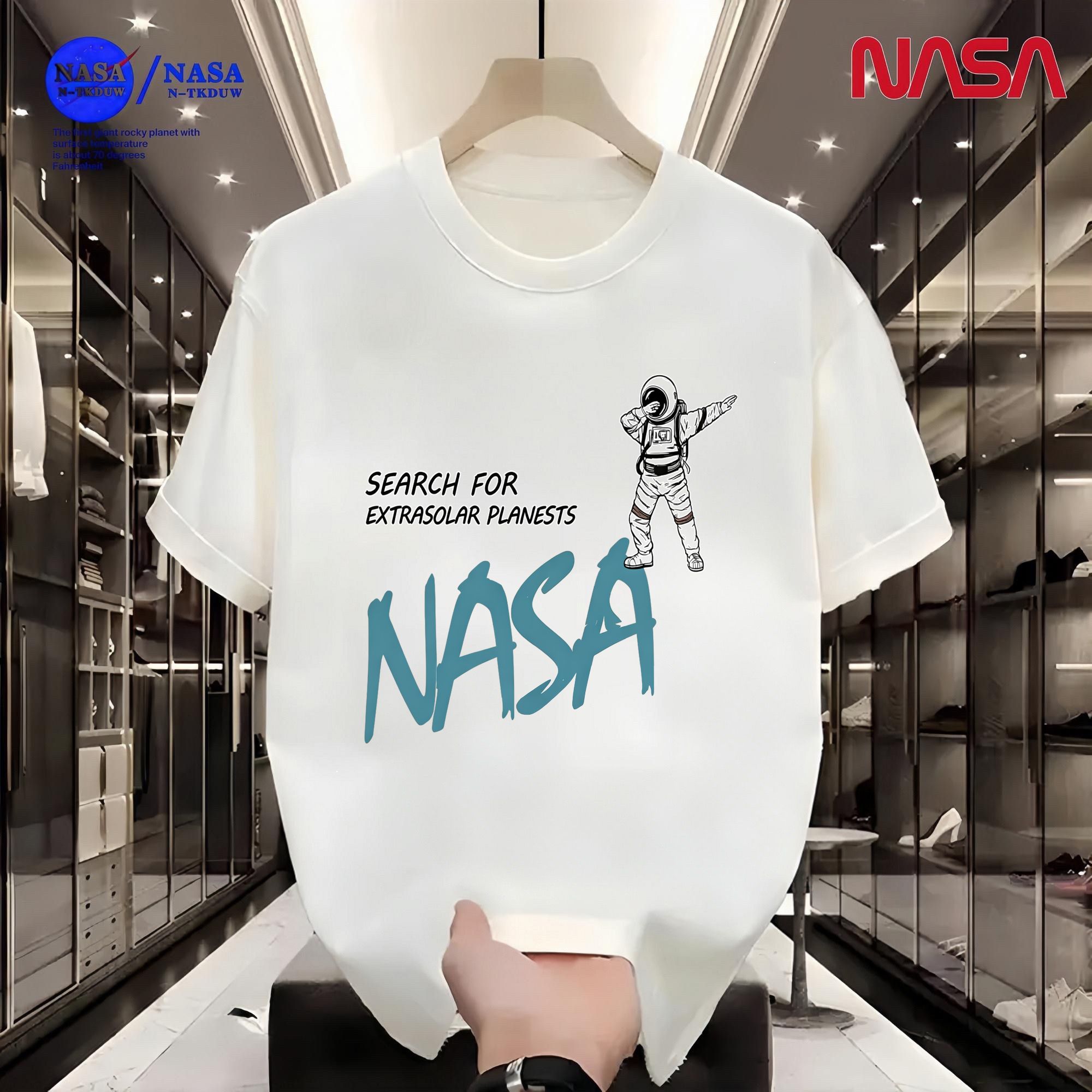 17NSASA联名重磅纯棉T恤男女同款时尚百搭短袖【太空NASA】A-057