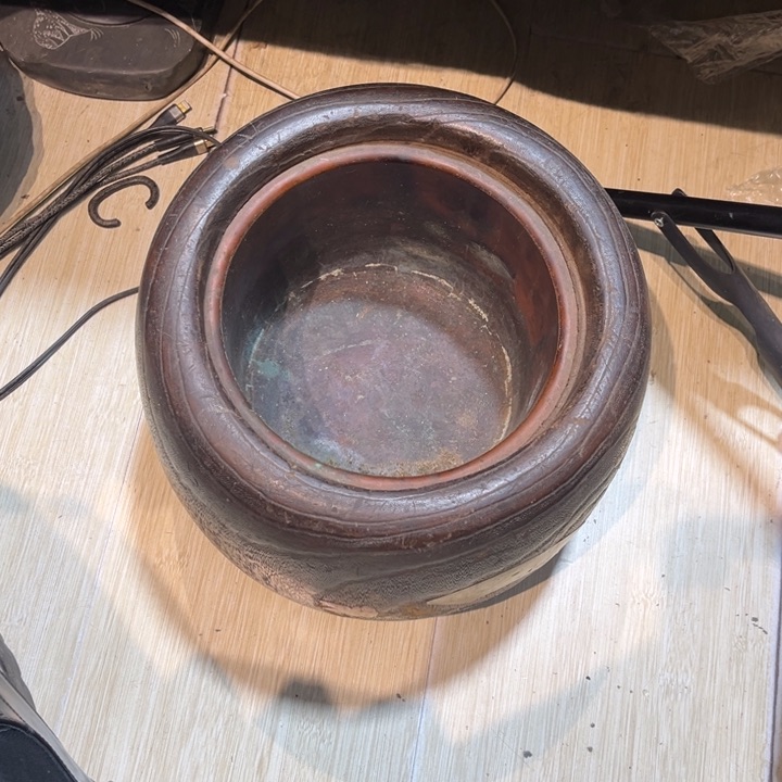 中古瓷器铁包银 铜铁锡大**牌